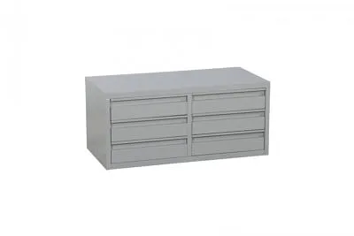Drawer unit with 6 drawers Grey