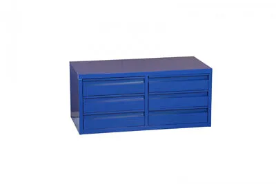 Drawer unit with 6 drawers Blue