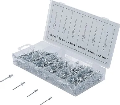 Sortiment Blindnit Alu Ø 2.4 – 4.8 mm 400st